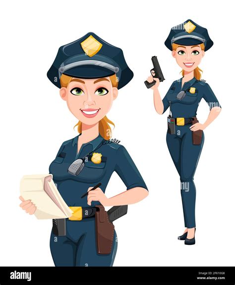 dibujos de policia mujer